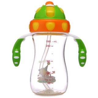 bobo 乐儿宝 IBB336-O PPSU防漏吸管学饮杯 橙色 260ml