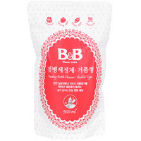 B&B 保宁 韩国进口婴儿奶瓶清洁剂果蔬清洗剂泡沫型-补充装500ml