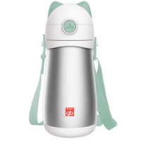 gb 好孩子 猫咪系列 弹跳吸管保温杯 绿色+凑单品