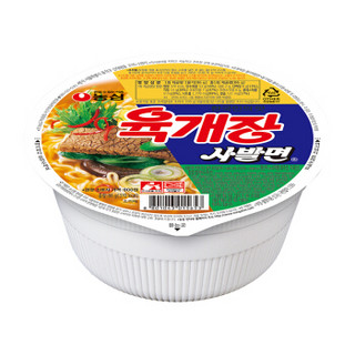 NONGSHIM 农心 韩国进口 辣牛肉味汤拉面 泡面方便面加班休闲零食六连碗86g*6碗