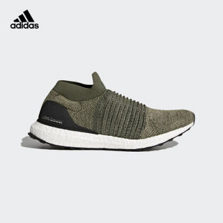 adidas 阿迪达斯 UltraBOOST Laceless 男士跑鞋 影迹货物褐/橄榄绿/1号黑色 45