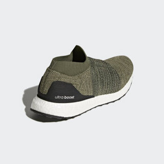 adidas 阿迪达斯 UltraBOOST Laceless 男士跑鞋 影迹货物褐/橄榄绿/1号黑色 43