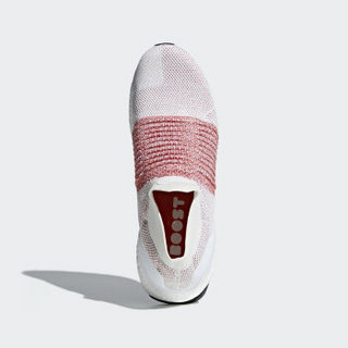 adidas 阿迪达斯 UltraBOOST Laceless 男士跑鞋 亮白/影迹浅猩红 42