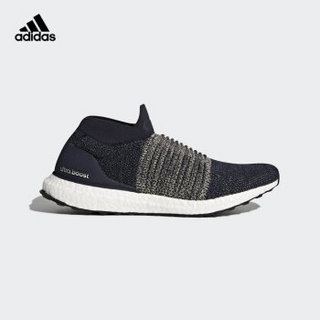 adidas 阿迪达斯 UltraBOOST Laceless 男士跑鞋 传奇墨水蓝/裸金 45