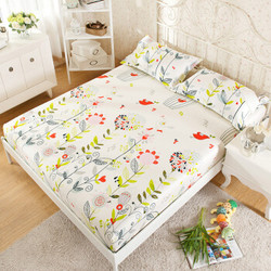 九洲鹿 抗菌床笠床罩 床垫保护套 双人床单床笠罩防滑床垫套床盖1.8x2米