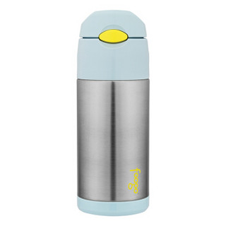 膳魔师THERMOS 儿童水杯保温杯吸管杯学饮杯防漏不锈钢 FFI-403 BL *2件