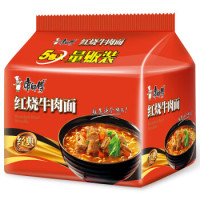 康师傅 方便面(KSF) 经典系列 红烧牛肉 泡面 五连包