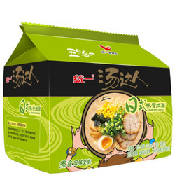 统一汤达人日式豚骨拉面125g*5袋方便面泡面袋装夜宵速食食品 *2件