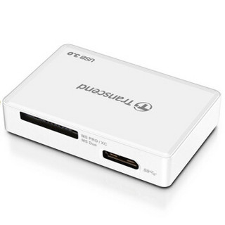 Transcend 创见 USB 3.0 RDF8 多功能读卡器 白色