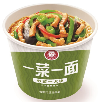 京东plus会员: 今麦郎 方便面 老爸厨房 一菜一面 青椒肉丝浇头面 97g