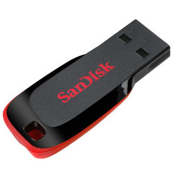 SanDisk 闪迪 CZ50 酷刃 64GB USB2.0 U盘 黑红