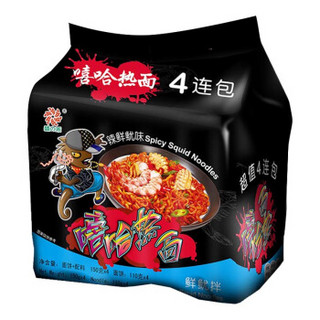 盛之禾 鲜鱿拌 辣鲜鱿味 嘻哈热面 150g*4 4包