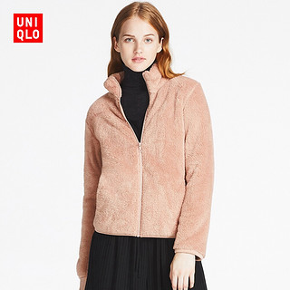 UNIQLO 优衣库 400181 女士长绒摇粒绒拉链茄克