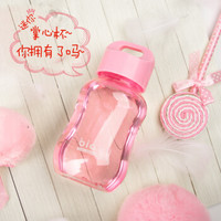 bianli 倍乐 暖手迷你可爱塑料水杯 180ml 粉红色