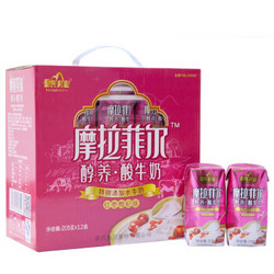 皇氏 摩拉菲尔 红枣枸杞味 常温酸牛奶 205g 12盒