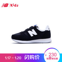 New Balance 男童鞋秋 运动鞋儿童男 中童鞋儿童跑步鞋KV220RWY 黑色 36