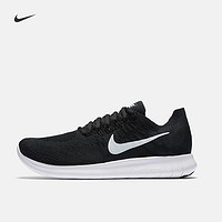 NIKE 耐克 FREE RN FLYKNIT 2017 女子跑鞋 黑/白/煤黑/深灰 38.5