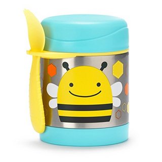 SKIP HOP 可爱动物园系列 儿童绝热饭盒和叉勺套装 小蜜蜂