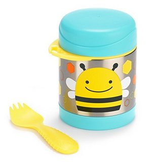 SKIP HOP 可爱动物园系列 儿童绝热饭盒和叉勺套装 小蜜蜂