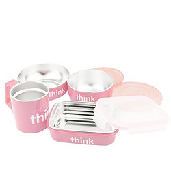 thinkbaby 辛克宝贝 婴儿餐具套装 不含BPA 粉色