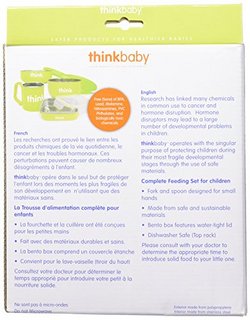 thinkbaby 辛克宝贝 不锈钢儿童餐具套装 4件套 绿色