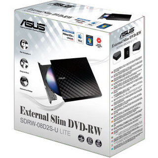 ASUS 华硕 SDRW-08D2S-U 8倍速 USB2.0 外置DVD刻录机 
