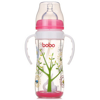 bobo 乐儿宝 新生儿专用防摔带手柄吸管配变流量奶嘴 220ml