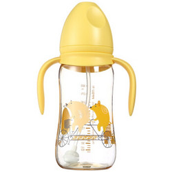 日康（rikang）奶瓶 PPSU宽口新生婴儿奶瓶 宝宝奶瓶防摔宽口带手柄 300ml RK-3170（颜色随机） *2件
