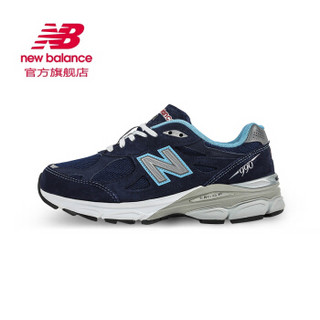new balance 990V3 女士慢跑鞋 藏蓝色 37 D加宽版