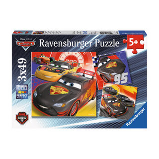 Ravensburger 睿思 儿童益智 拼图玩具 3*49片装 赛车总动员 080014