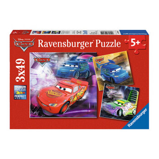 Ravensburger 睿思 儿童益智 拼图玩具 3*49片装 在跑道上 093052