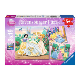 Ravensburger 睿思 儿童益智 拼图玩具 3*49片装 公主的梦想 094110