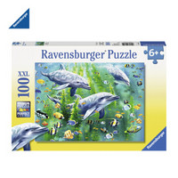 Ravensburger 睿思 平面纸拼图 100片装 海豚三重奏 106059