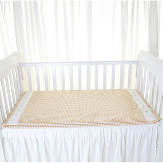 L-LIANG 良良 婴儿床垫 棉麻多功能宝宝床垫 隔尿垫床单 120*70 米咖