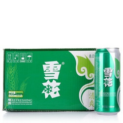 雪花啤酒（Snowbeer）8度清爽 500ml*12听 整箱装