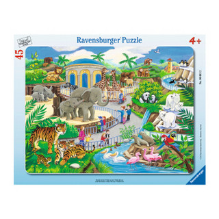 Ravensburger 睿思 平面拼图 50片以下 45片 动物园中的野生动物066612