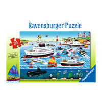 Ravensburger 睿思 平面拼图 50片以下 35片 快乐港口 087938