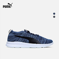 PUMA 彪马 IGNITE evoKNIT 3D 中性款跑鞋 粗呢蓝/深蓝色01 37.5