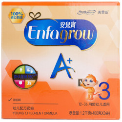 MeadJohnson Nutrition 美赞臣 安儿宝A+ 经典版幼儿配方奶粉 3段 1200g *4件