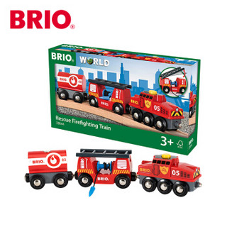 BRIO World 救援主题 儿童玩具 救援运输消防火车 33844