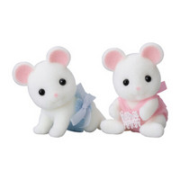 Sylvanian Families 森贝儿家族 宝宝&双胞胎 过家家玩具 白鼠双胞胎32218