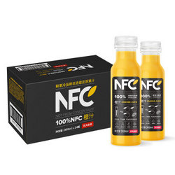 农夫山泉 NFC果汁饮料 100%NFC橙汁300ml*24瓶 整箱装