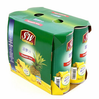 S&W 优实 源自真果 100%NFC菠萝汁 240ml*6 6罐