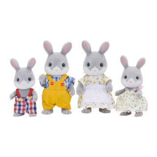 Sylvanian Families 森贝儿家族 动物家族4只装 过家家玩具 棉尾兔家族31348