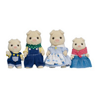 Sylvanian Families 森贝儿家族 动物家族4只装 过家家玩具 猪猪家族31468