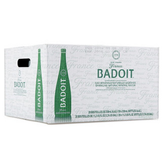 BADOIT 波多 含气天然矿泉水 330ml*20 20瓶
