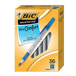 BiC 比克 Round Stic Xtra Life 圆珠笔 蓝色 1.2mm 36支装 