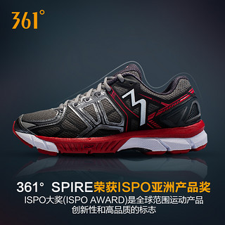 361° 361度 国际线 SPIRE 男士跑鞋 黑色/银白色 42 宽楦版