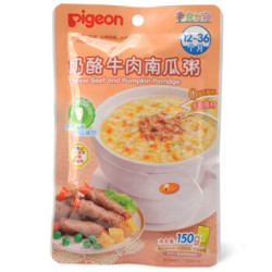 pigeon 贝亲 食与育系列 婴幼儿粥 奶酪牛肉南瓜味 80g *2件