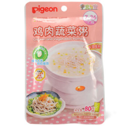 pigeon 贝亲 食与育系列 婴幼儿粥 鸡肉蔬菜味 80g *4件